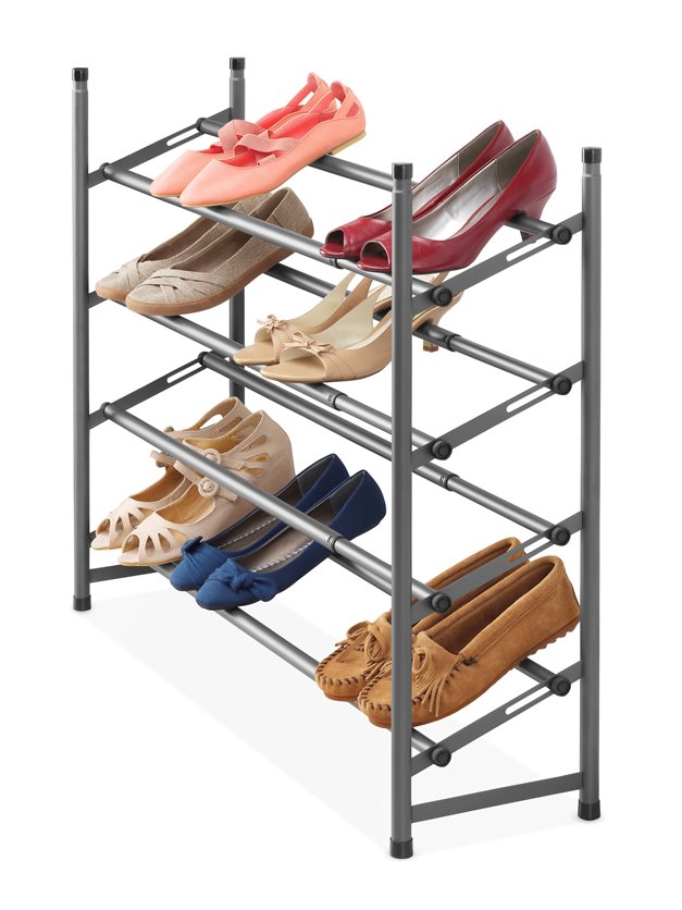 Whitmor 4 Tier Shoe Rack - Gunmetal Gray