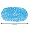 MSV PVC Oval Rubber Shower Mat - Blue, 35X68cm.