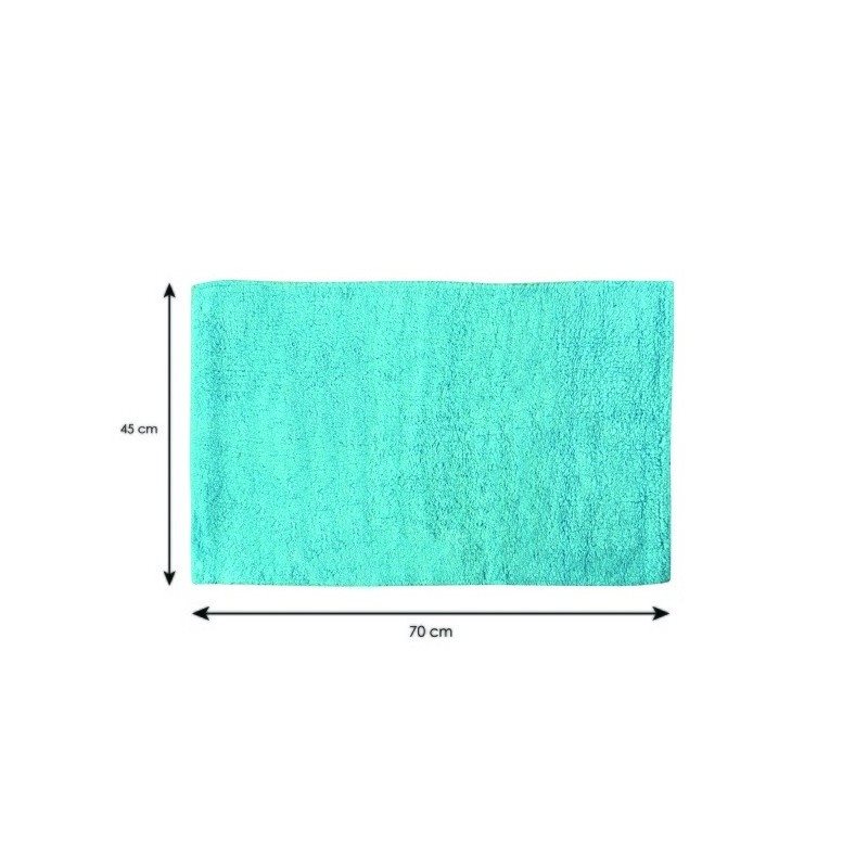 MSV Cotton Bath Mat - Turquoise, 70x45cm.