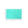 MSV Cotton Bath Mat - Turquoise, 70x45cm.