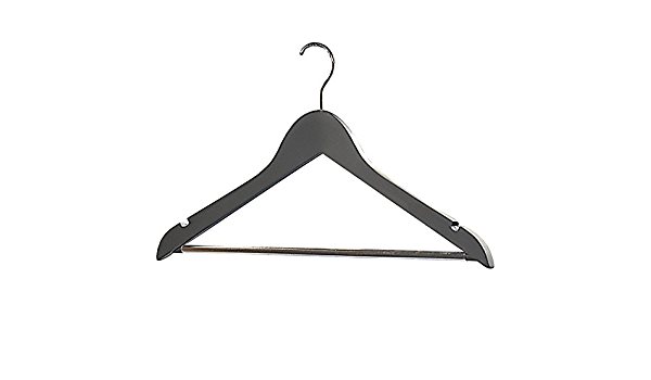 Kesper Clothes Hangers Wood Black 3 Piece Set