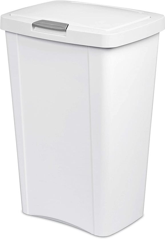 Sterilite 49 Liter TouchTop Wastebasket White Building Depot