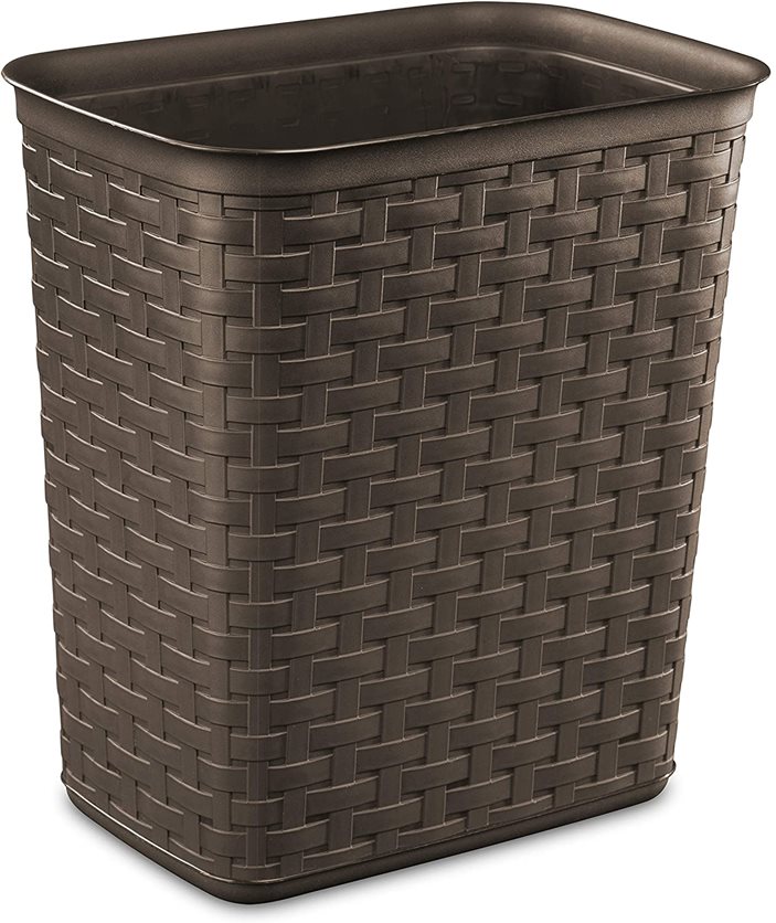 Sterilite 13 Liter Weave Wastebasket Espresso