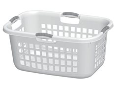 Rubbermaid Flex 'n Carry Laundry Hamper, 2.2-Bushel, White