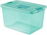 Sterilite 64 Quart Stackable Plastic Storage Box Container Aqua