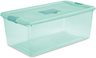 Sterilite 106 Quart Stackable Plastic Storage Box Container Aqua