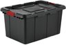 Sterilite 27 Gallon Durable Industrial Storage Box Black