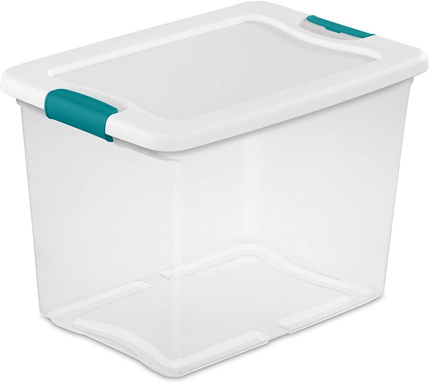 Sterilite 25 Quart Stackable Plastic Storage Box Container