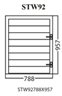 Aluminum Glass Shutter Window, White, STW92, 788x957mm