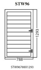 Aluminum Glass Shutter Window, White, STW96, 788x1293mm