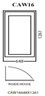 Aluminum Glass Casement Window, White, CAW16, 648 x 1261mm.