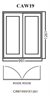 Aluminum Glass Casement Window, White, CAW19, 991 x 1261mm