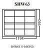 Aluminum Single Hung Window, White, SHW63, 1194 x 950mm