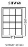 Aluminum Single Hung Window, White, SHW68, 915 x 1261mm