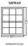 Aluminum Single Hung Window, White, SHW69, 991 x 1261mm