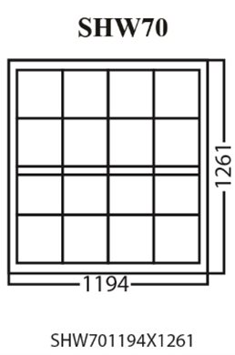 Aluminum Single Hung Window, White, SHW70, 1194 x 1261mm