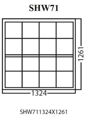 Aluminum Single-Hung Window, White, SHW71, 1324 x 1261mm