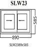 Aluminum Sliding Window, White, SLW23, 890 x 585mm