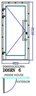 Aluminum Single (Hinged) Door, White, D06RN, Right, 955x2032mm