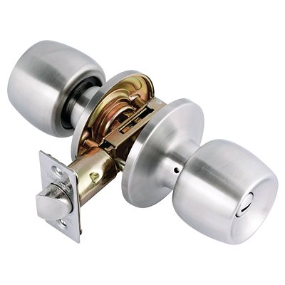 TOLEDO Malaga Stainless Steel Knobset - Single Lock Tubular System.