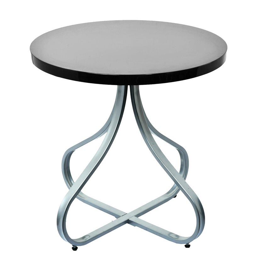 Table End - Wooden top table with Metal legs.