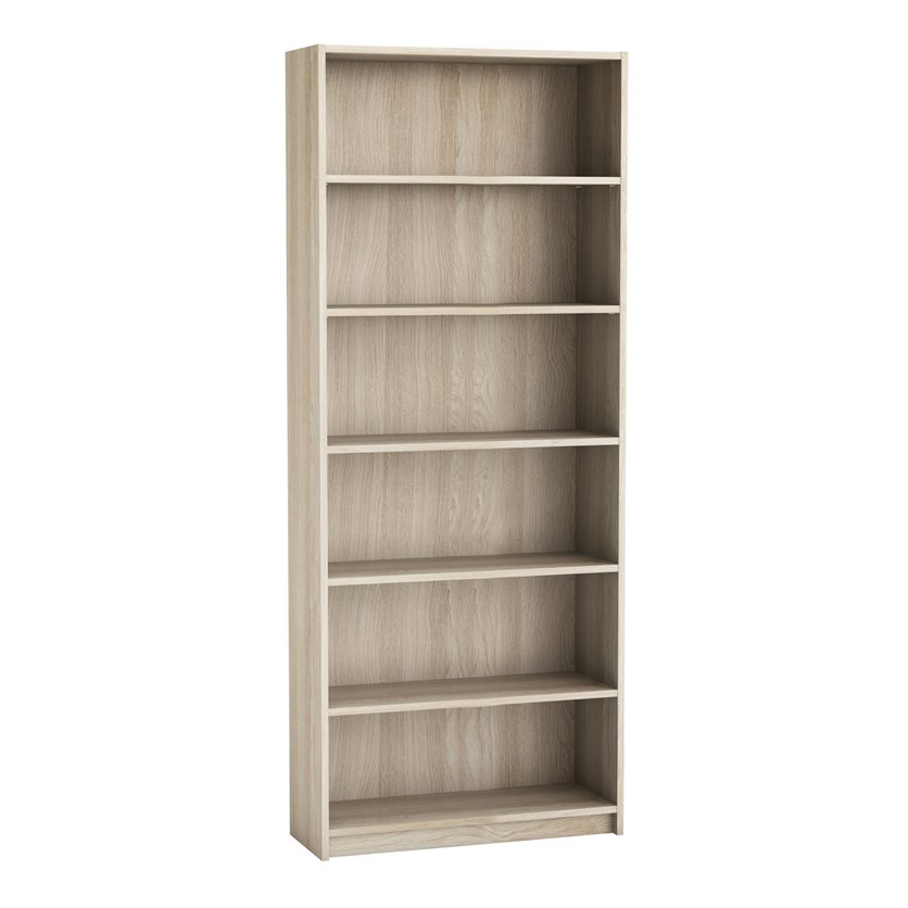 5-Shelf Bookcase 80CM &apos;Optima&apos; - Oak