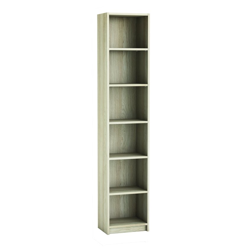 5-Shelf Bookcase 40CM &apos;Optima&apos; - Oak