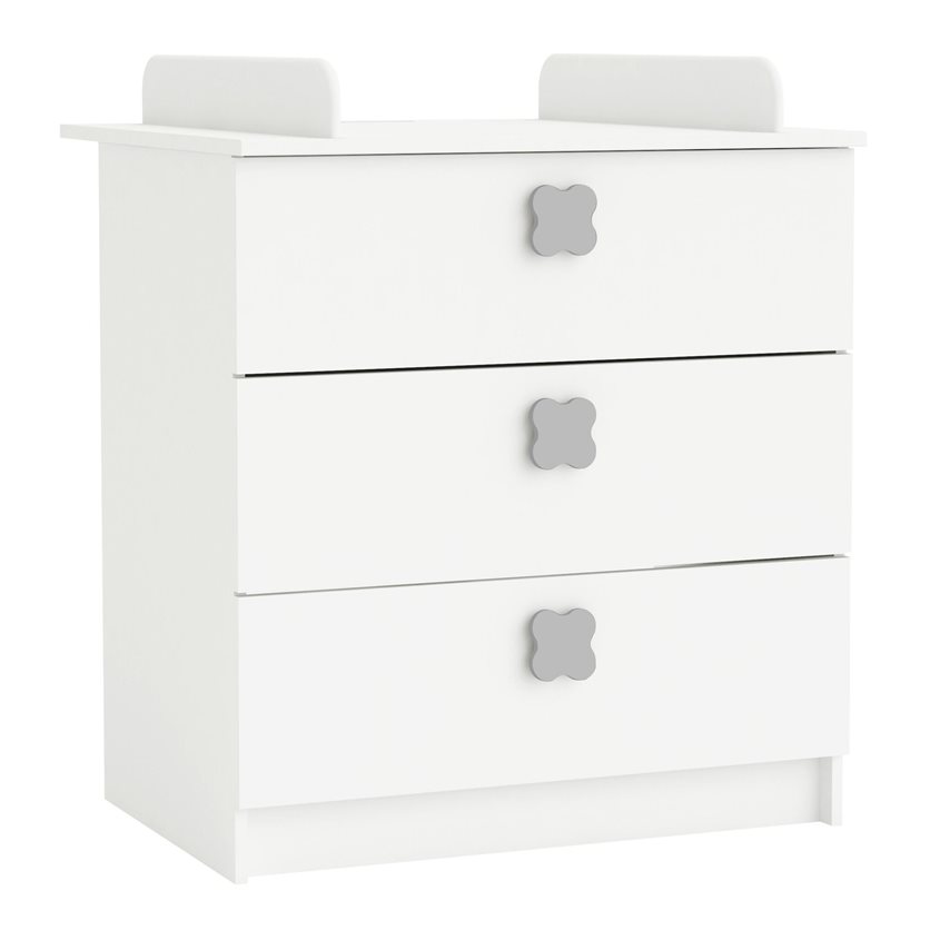 Clover Baby 3-Drawer Chest with Changer - White