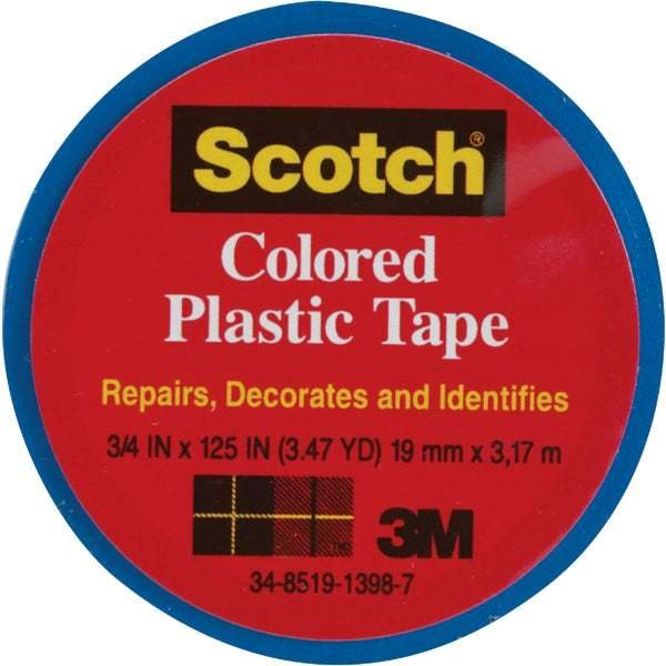 Scotch 3/4 In. Blue Colored Plastic Tape