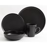 Serenade 16 pc Dinnerware Set - Matte Black - Solid Color - Stoneware