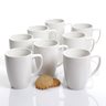 Zen Buffetware 8 pc 12 oz Mug Set - White - Square - Fine Ceramic