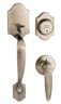 Cordoba Single Cylinder Antique Brass Door Handleset