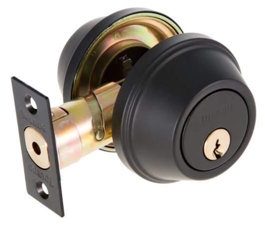 Double Cylinder Deadbolt with 3-Keys - Iron Black