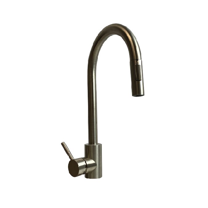 Single Handle Kitchen Faucet with Pull-Down Sprayer