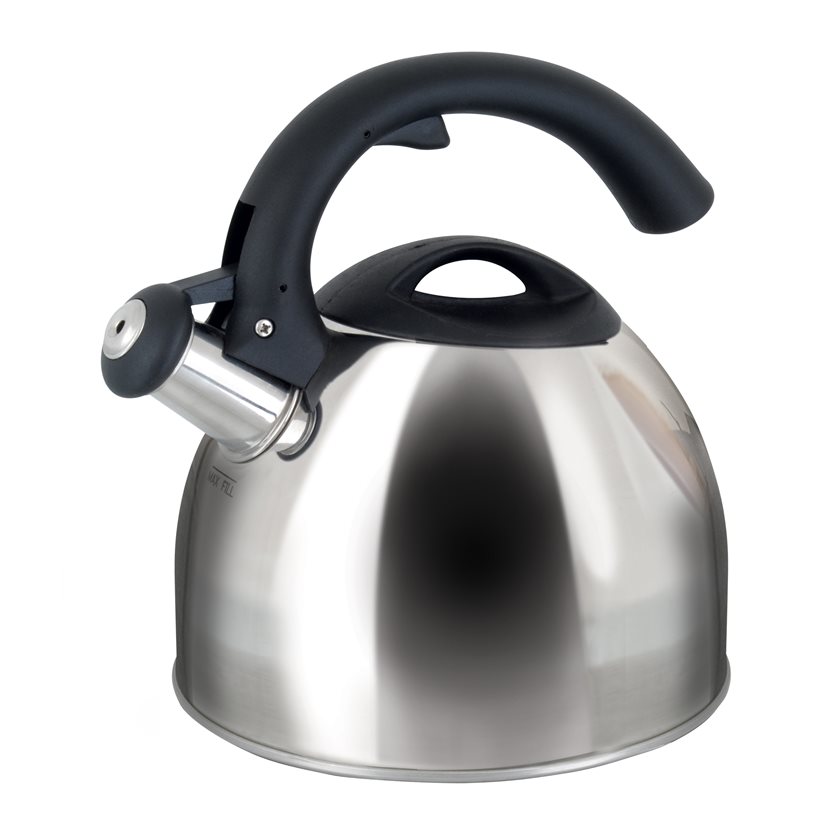 Steamline 2 Qt Whistling Tea Kettle - Polished SS - Nylon Handle - SS