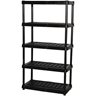 5 Shelf Extra Large Heavy Duty Black Ventilated Unit