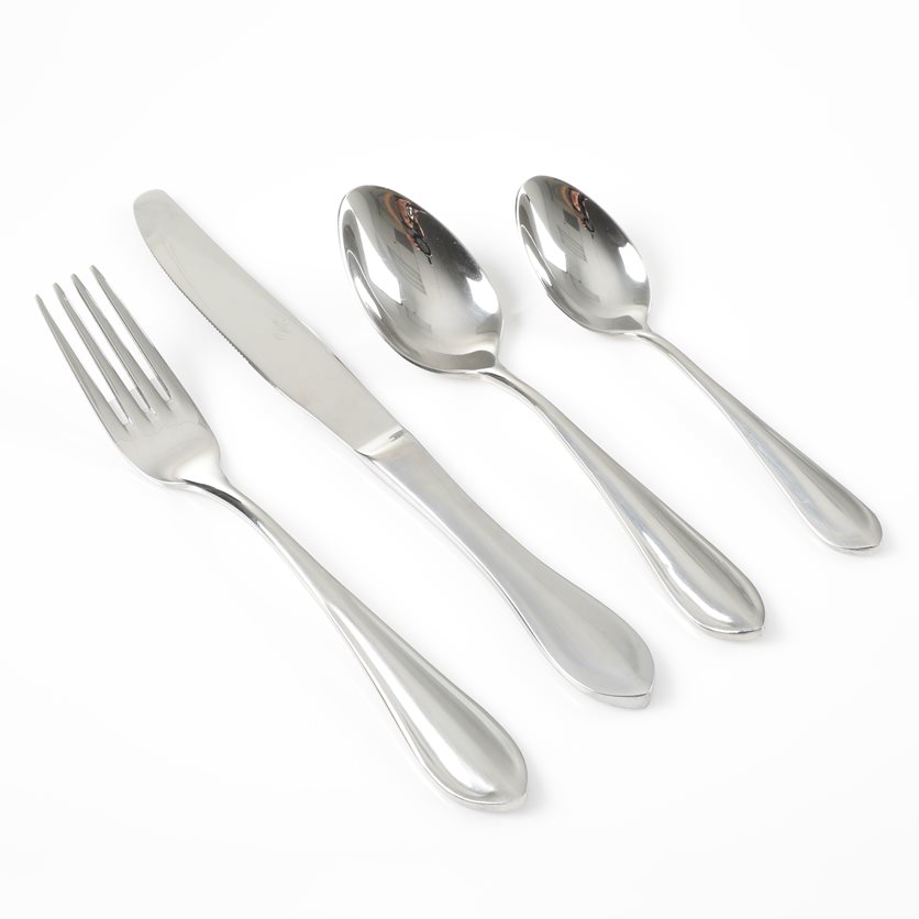 Shawna 20 pc Flatware Set - Mirror Polished - Stainless Steel - 4.0/3.0 mm