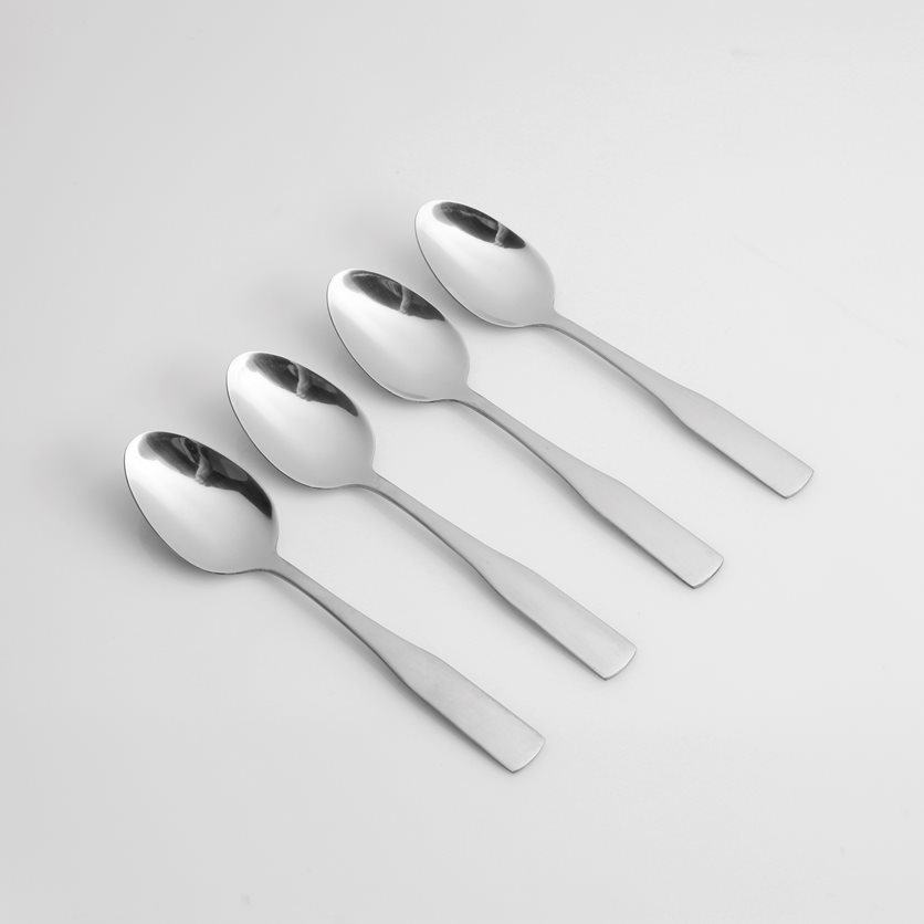 Classic Profile 4 Pack Tea Spoon - Mirror Polished Stainless Steel - 2.0/1.8 mm.