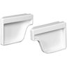 5 In. Traditional K-Style White Vinyl Gutter End Cap, Pair