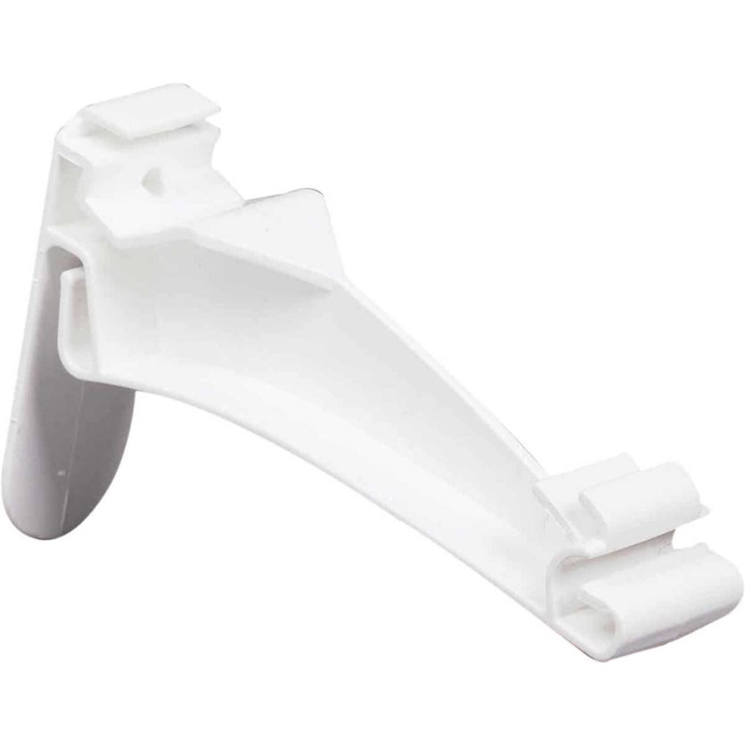 5 In. Traditional K-Style White Vinyl Hidden Gutter Hanger