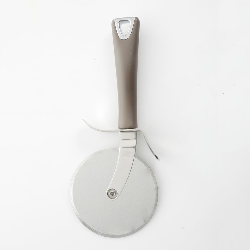 4 Pizza Cutter Warm Grey TPR Handle SS O S