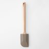 1 pc Silicone Spatula - Warm Grey - Beech Wood