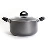 Clairborne 6 Qt AL Dutch Oven W/Lid - Charcoal Grey - Nonstick - Hammered Ext - Color Coating - Bakelite Handle & Knob - Aluminum - 2.5 mm