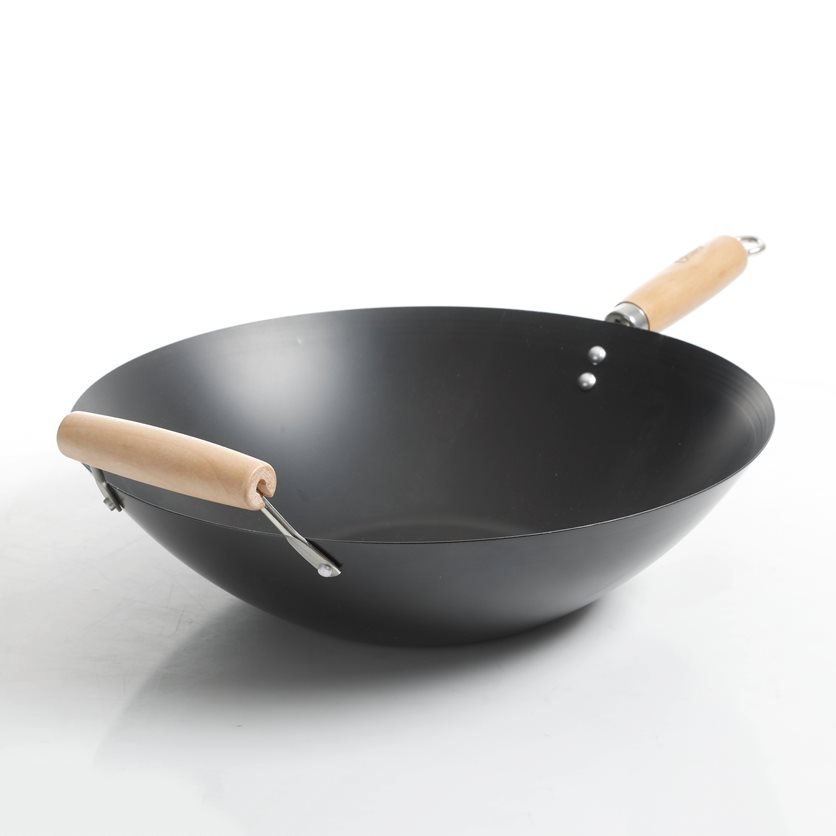 Findley 13.77 CS Wok - Black - Nonstick - Wood Handle - Non-stick Steel - 1.2 mm - Oster