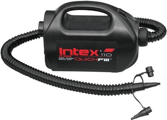 Intex QuickFill Electric Air Pump - 12V & 220V - with 3 nozzles - blow & suck