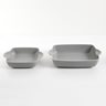 Rockaway 2 pc 13 X 9 & SQ 8 X 8 Nesting Bakeware Set - Grey - Rect. - Solid Color - Stoneware - O/S