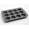 Baker's Friend 12 Cup CS Muffin Pan - Charcoal Grey - Nonstick - Carbon Steel - 0.6 mm - O/S