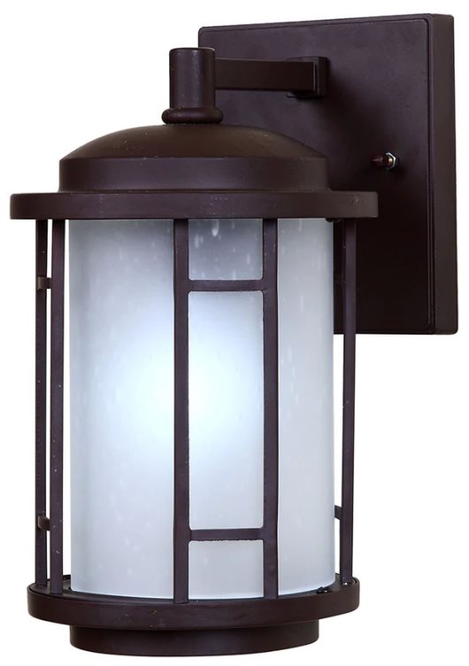 Decorative Outdoor Wall Lamp With Opal Shade