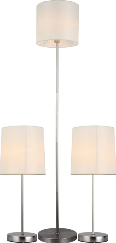 Kit Of Floor Lamps (1Pc) And Table (2Pcs) 1Xe27-40W