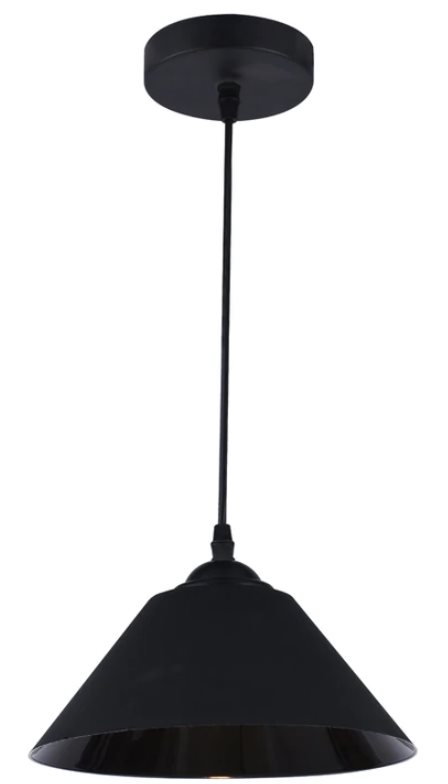 Pendant Ceiling Lamp Duo Pack 1Xe27 40W (Bulb Not Included) Dimensions: 250Xh140Mm Finished In Black Chlorine